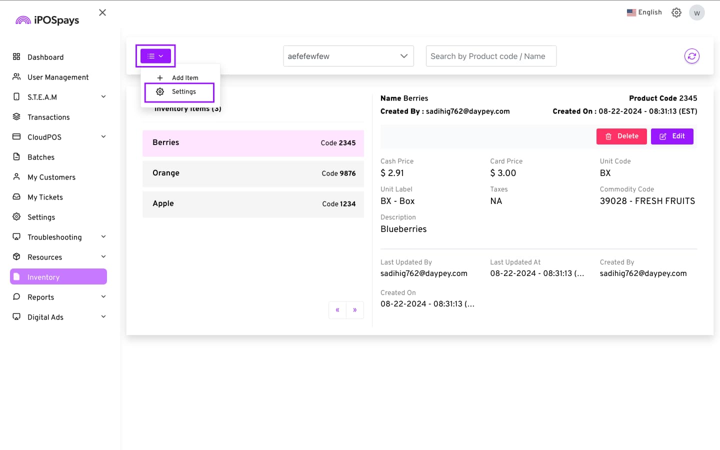 How to Create an Itemized Invoice on CloudPOS | Knowledge Base iPOSpays